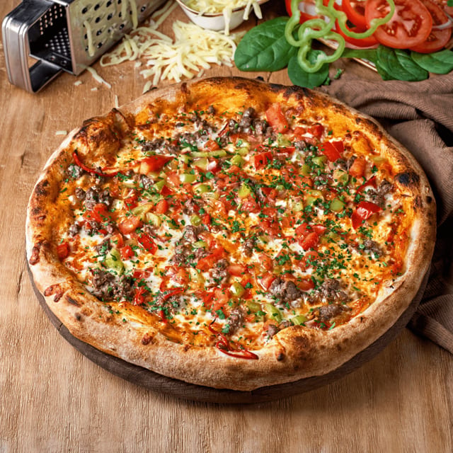 Cheese Steak Pizza.