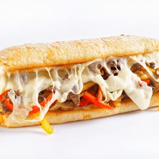 6. Cheese, Lettuce, Tomatoes, Mayo, Steak & Onions Sandwich